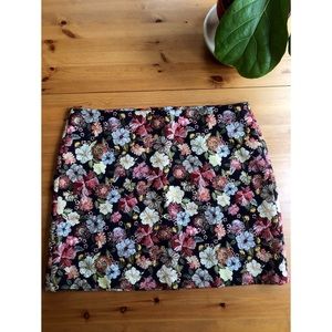 LOFT Floral Jacquard Skirt